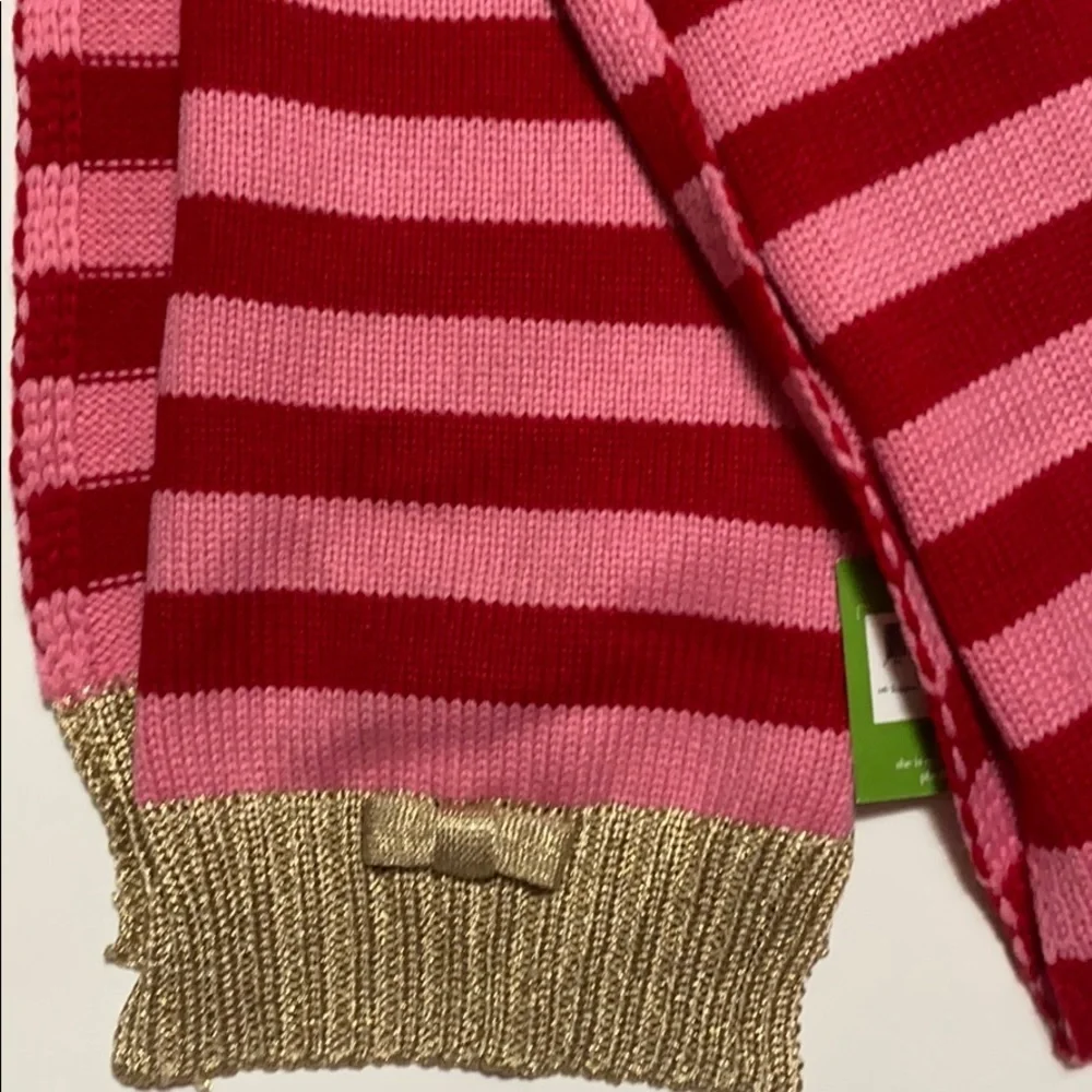 NWT Kate spade pink and gold winter scarf 🧣